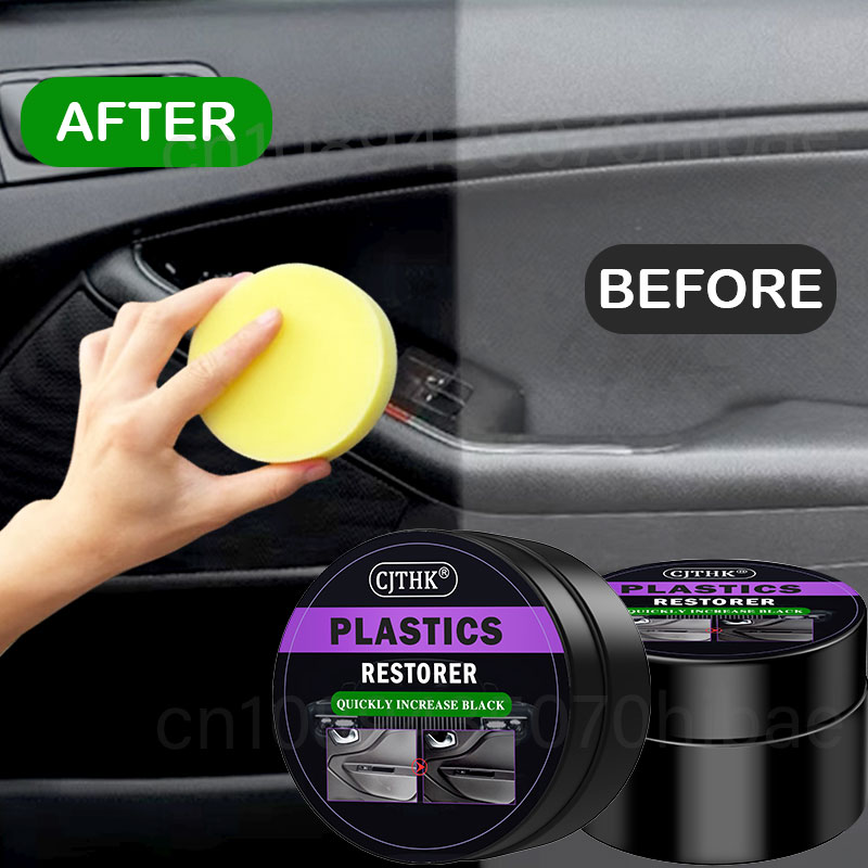 Leather Cleaner Interior - 車用プラスチック修復剤 ブラックグロス 自動車内装レザー＆パネル再生ワックスコーティング剤 自動車磨き＆修理コーティング