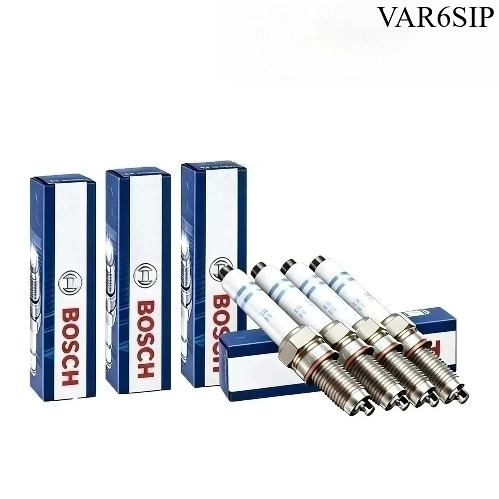 Bosch Spark Plug Platinum - 本物のボッシュ VAR6SIP スパークプラグシビック Evoque ターボ車用アンチカーボン燃料節約メンテナンス部品