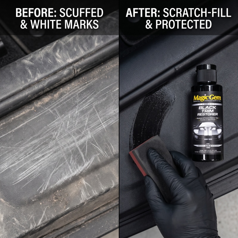 Trim Restorer Plastic - 車用プラスチック修復剤 長持ちする集中液体バンパーグロスリノベーター ブラックトリム修復＆保護剤