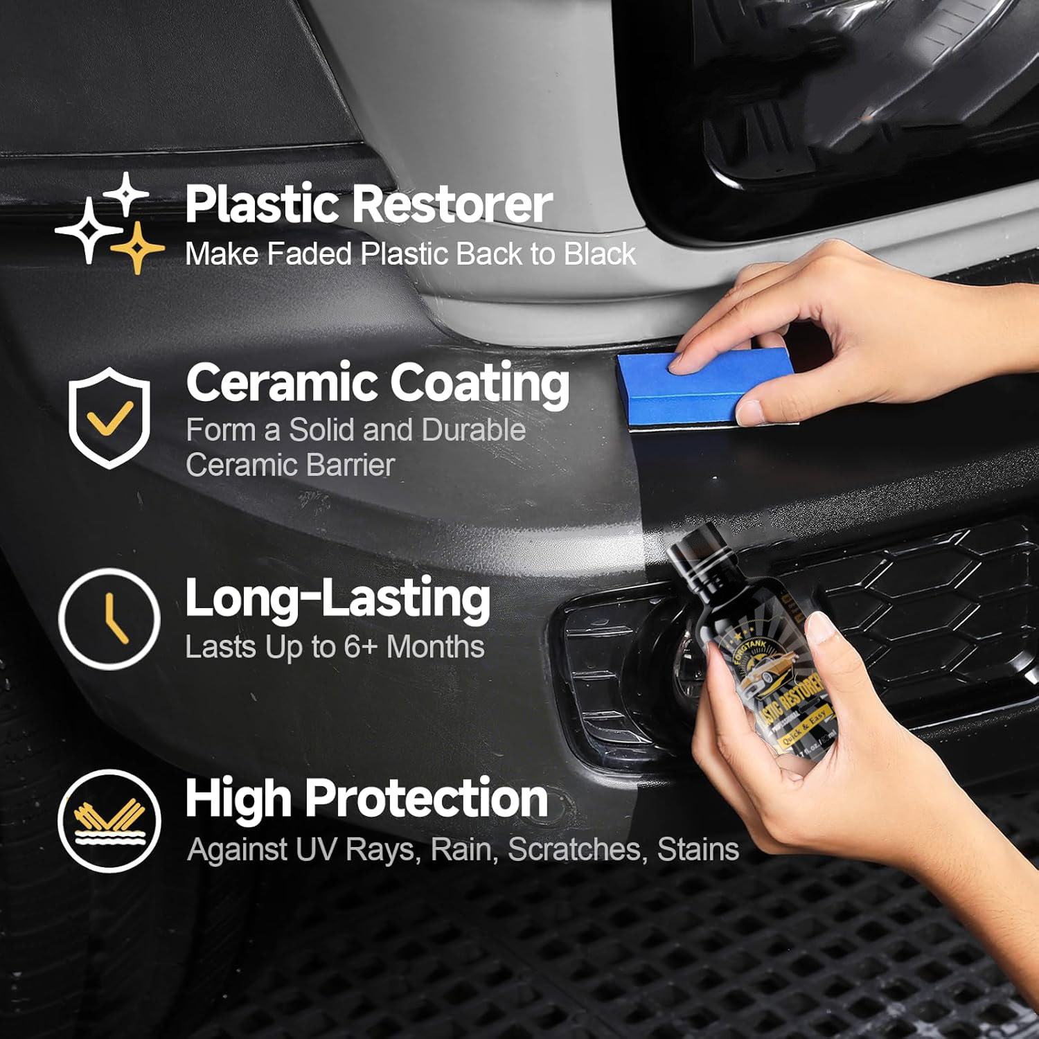 プラスチック復元剤 車トリム復元剤 セラミッククリスタルコー - Trim Restorer Plastic のレビューと価格