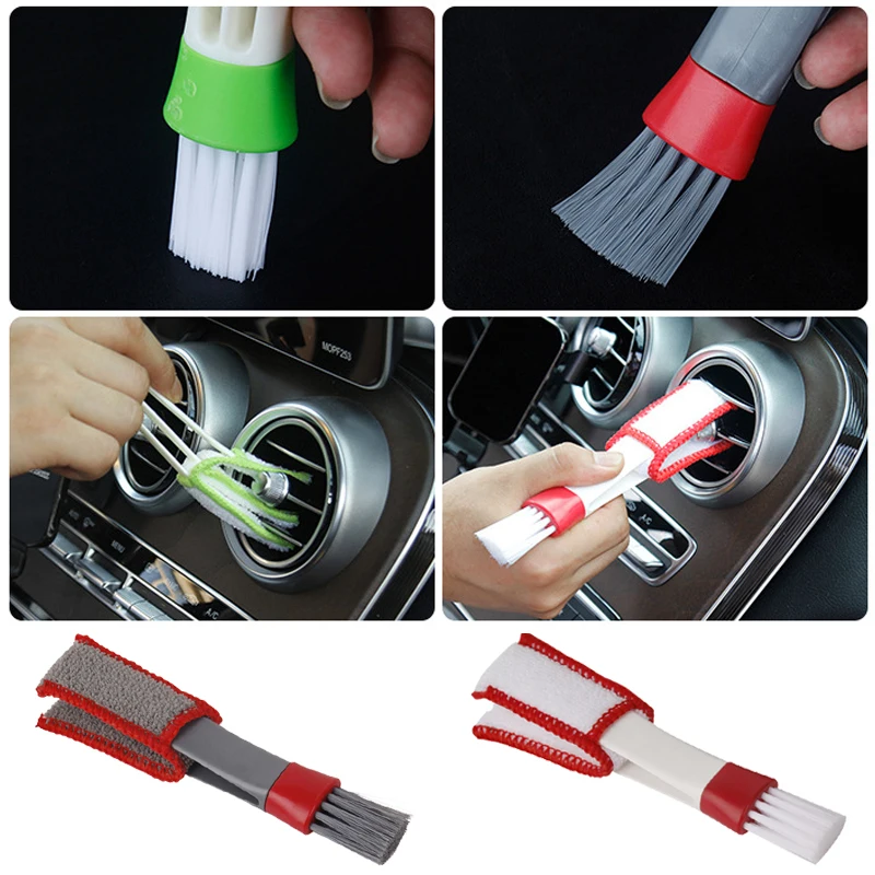 車の換気用の多機能ダブルヘッドブラシ,車内の掃除用のクリーニ - Interior Detailing Kit のレビューと価格