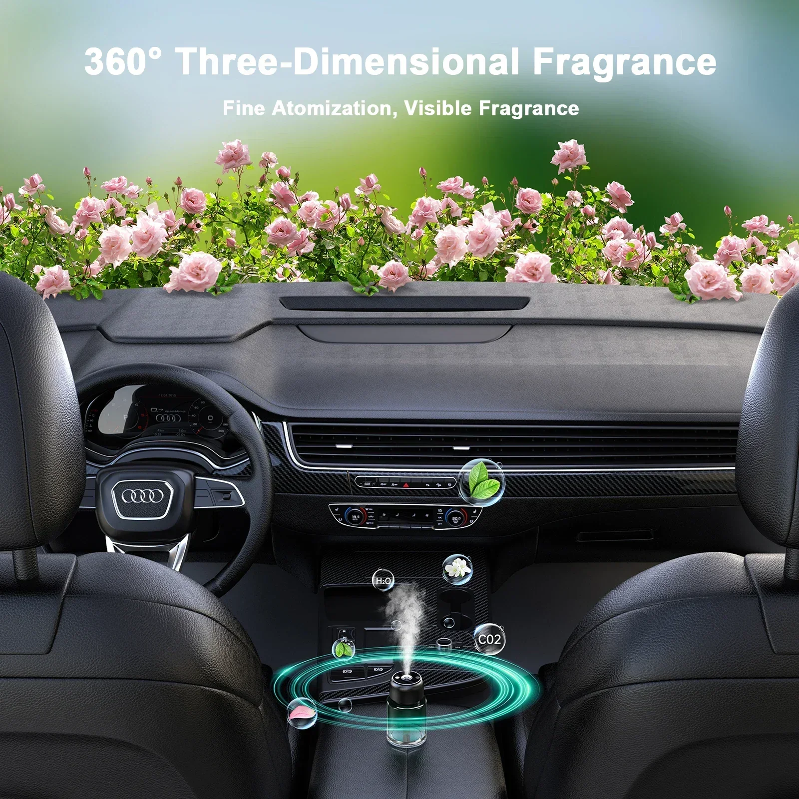 車用加湿器アロマディフューザー、車用芳香剤、消臭剤、車用デュ - Odor Eliminator Car のレビューと価格