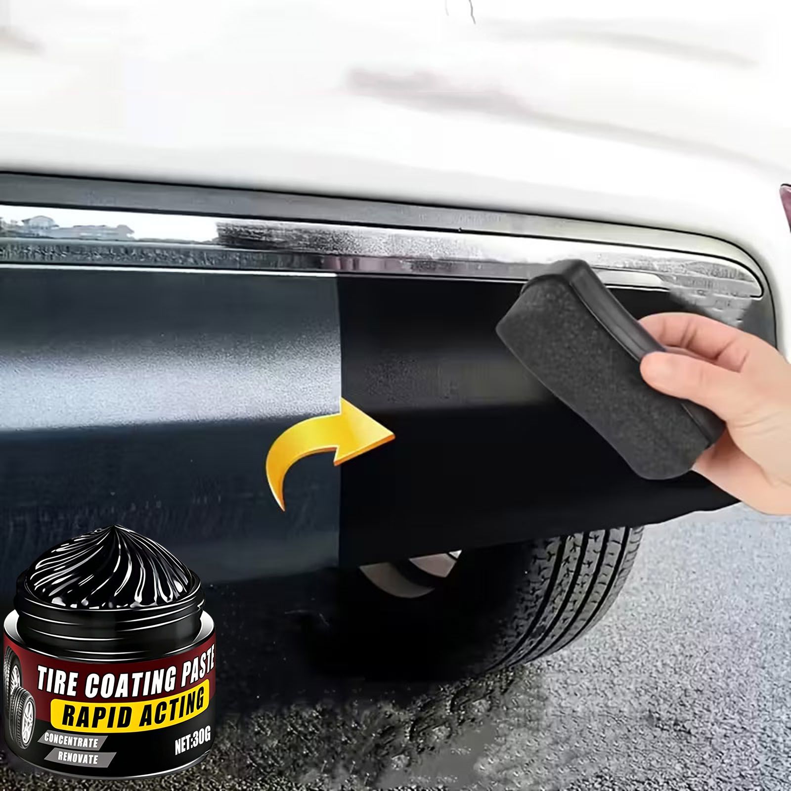 タイヤコーティング UV保護 車内傷修復ペースト ユーザーフ - Trim Restorer Plastic のレビューと価格